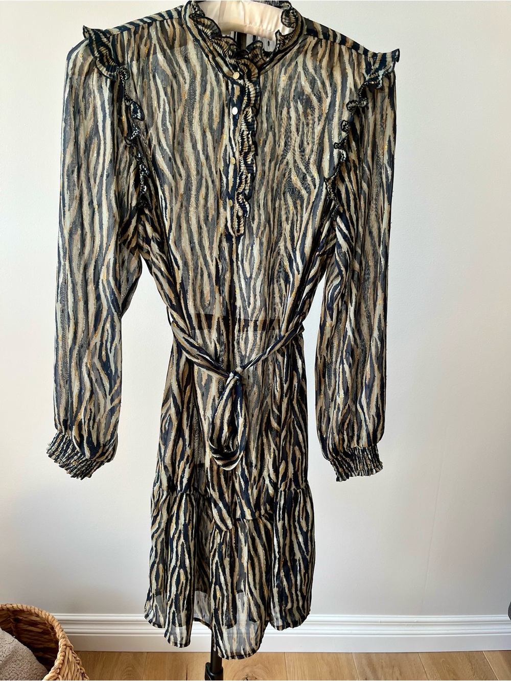 Garcia Dark Fairycore Sheer Ruffle Dress Whimsigoth Prairie Chic✨EUC - Picture 3 of 16